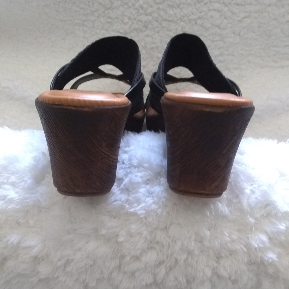 Tuscany Made in Italy Women's Wedge Platform Sandals Sz 12 A7 - Picture 9 of 11